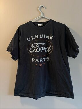 avocado Black Graphic Tee with White and Brown Print - Men's Shirt